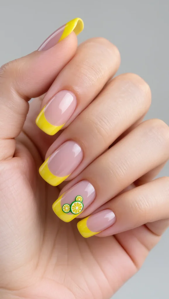 Lemon French Tips