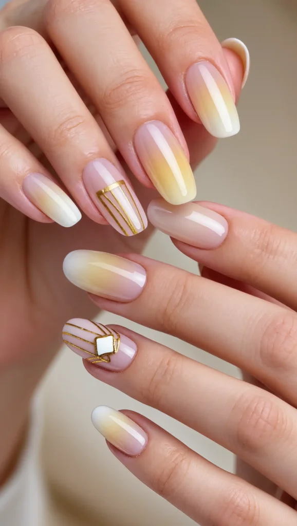 Lemon Meringue Nails
