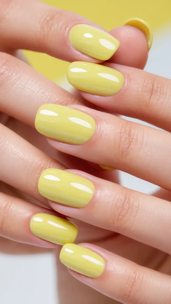 24 Summer Coffin Nail Designs 2026 That Are Bold and Totally Trend-Forward 5 Lemon Sorbet Coffin Nails