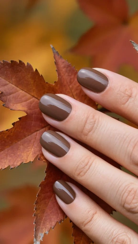 Matte Coffee Bean Nails
