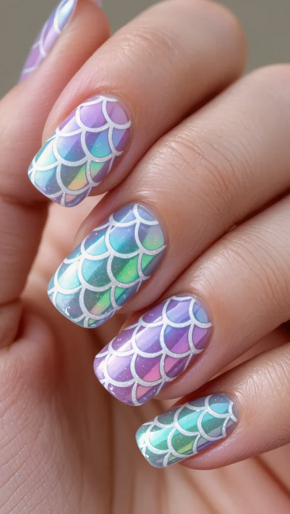 Mermaid Scale Nails