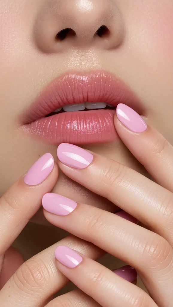 Milky Pink Summer Nails