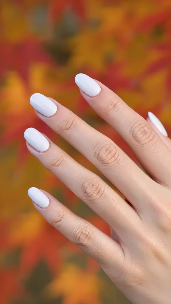 Milky Porcelain Nails