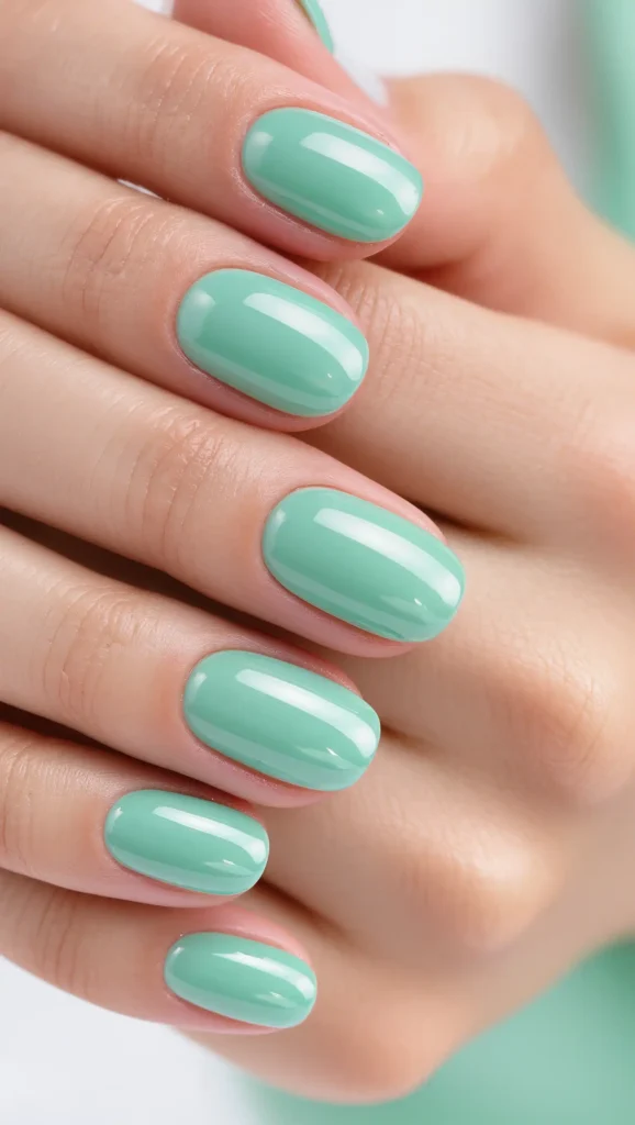 25 Summer Almond Shape Nails 2026 That Are Trendy and Perfect for Sunny Days 19 Mint Green Freshness