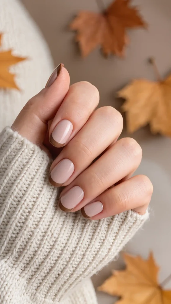 Mocha Edge French Tips