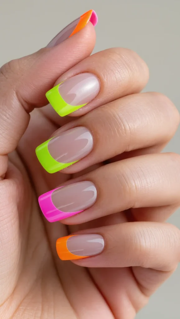Neon French Tips