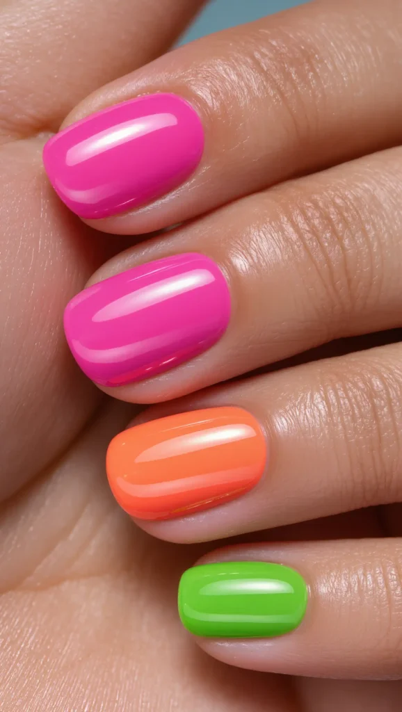 Neon Pop Nails