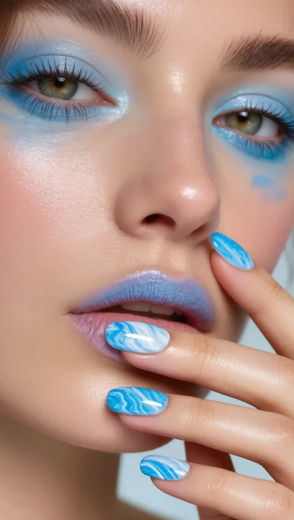 25 Summer Vacation Nail Designs for 2026 That Are Bright, Fun & Made for Getaways 24 Ocean Marble Nails