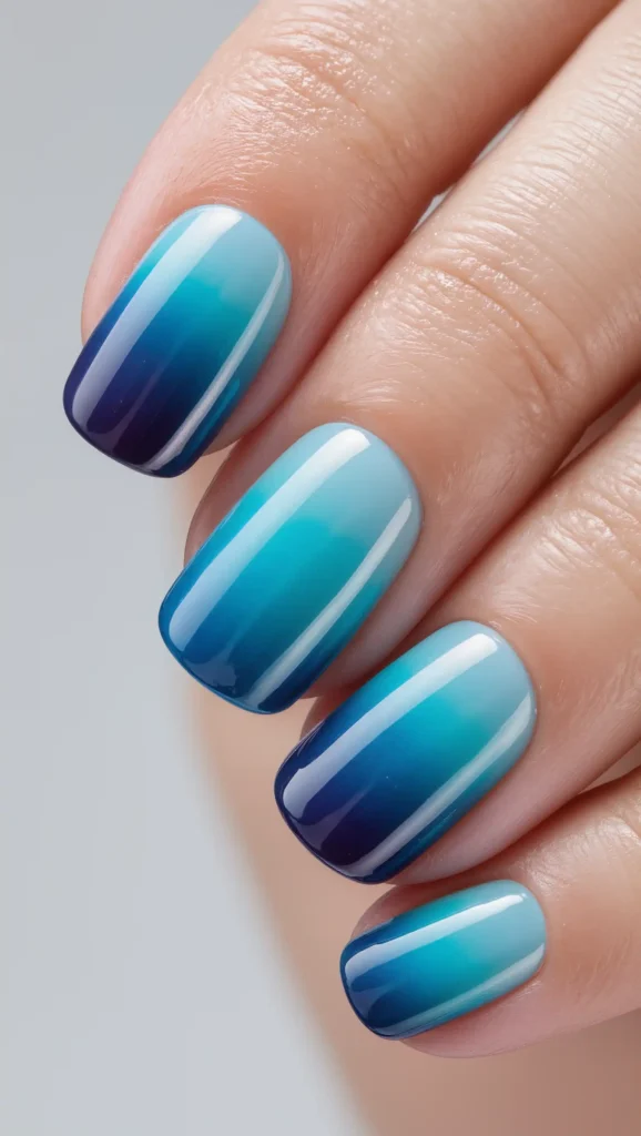 24 Ocean Nail Designs 2026 That Bring Beachy Beauty to Your Fingertips 4 Ocean Ombre Nails