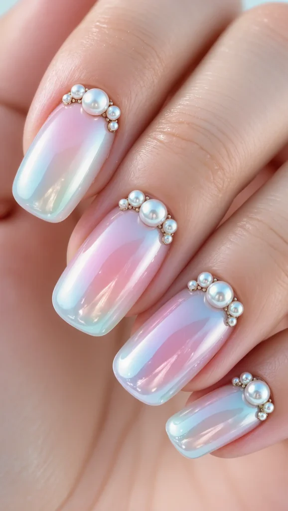 24 Ocean Nail Designs 2026 That Bring Beachy Beauty to Your Fingertips 13 Pearl Mermaid Nails