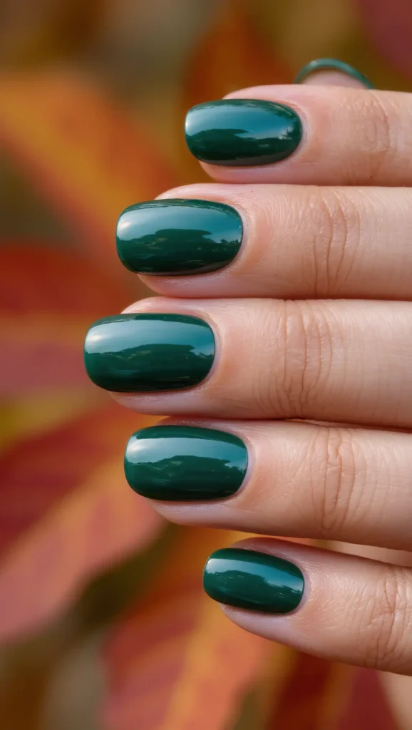 25 Fall Dark Nail Ideas 2026: Moody Manicures That Will Dominate Autumn 12 Pine Shadow Nails