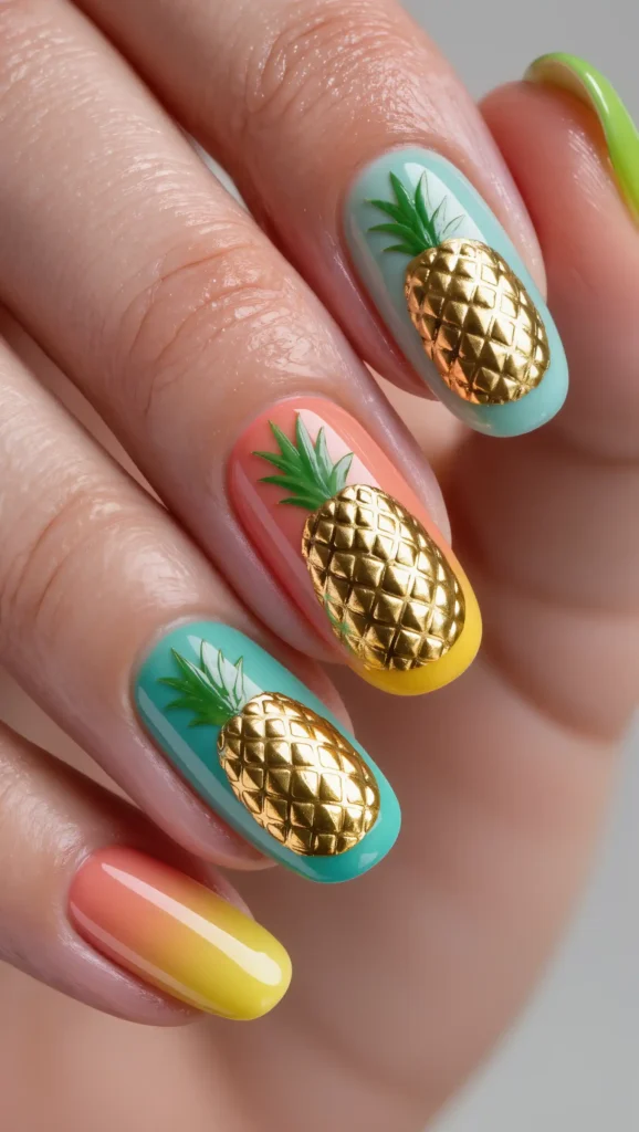 Pineapple Paradise Nails