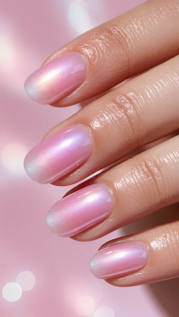Pink Aura Nails