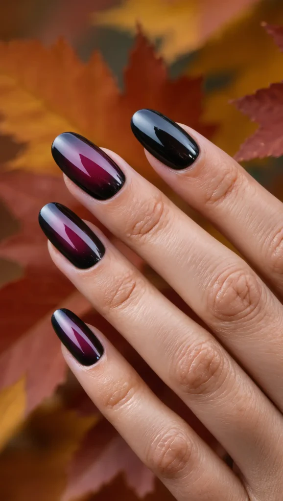 25 Fall Dark Nail Ideas 2026: Moody Manicures That Will Dominate Autumn 18 Plum Eclipse Nails