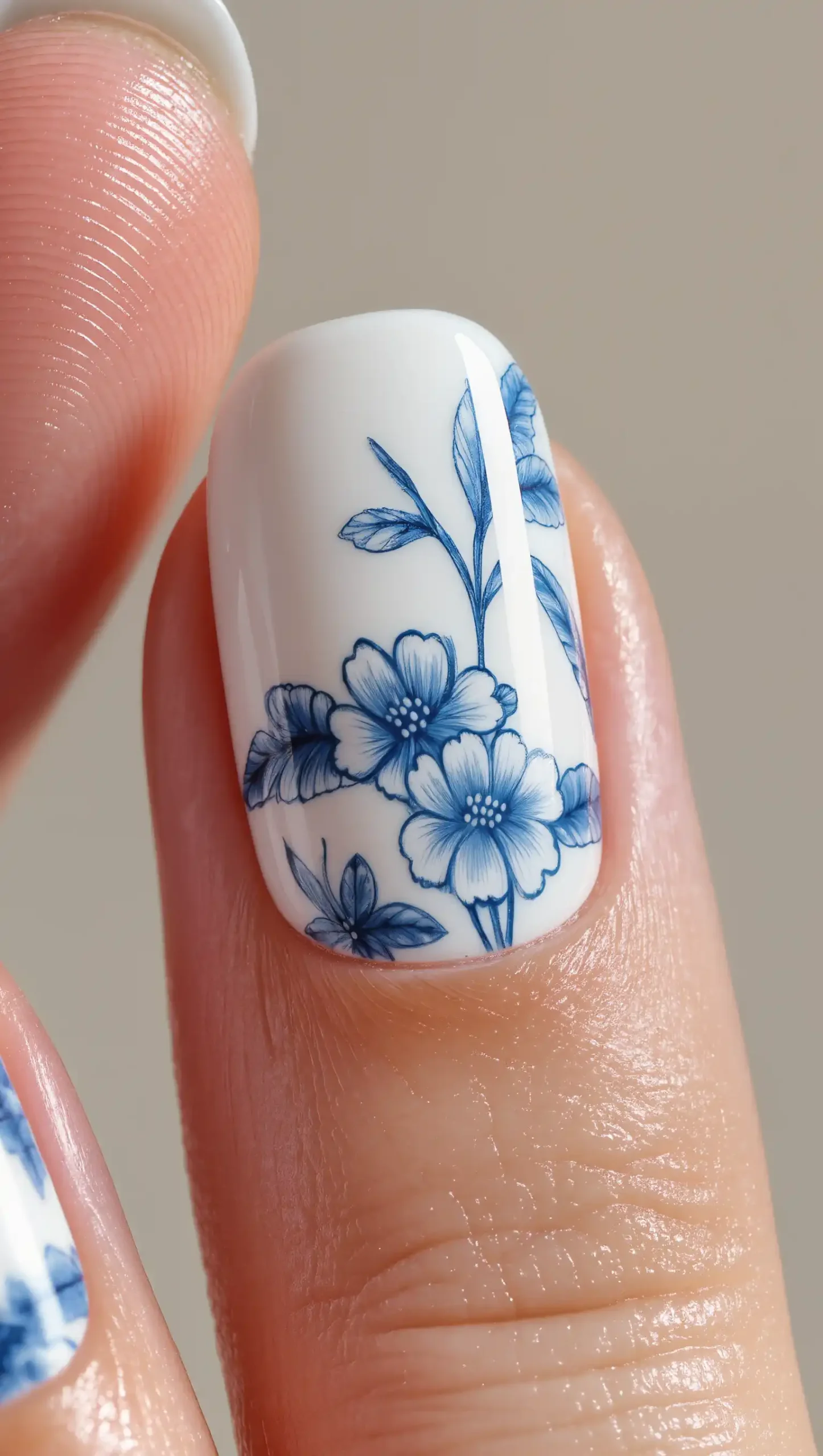 24 Summer Dip Powder Nails Ideas 2026: Manicures That Will Be Everywhere This Season 24 Porcelain Blue Art