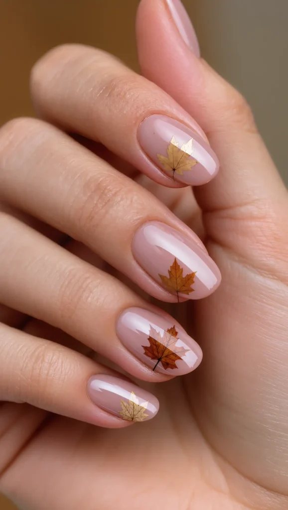 25 Leaf Nail Art Ideas 2026: Nature-Inspired Designs That Are Anything but Basic 4 Pressed Botanical Nails
