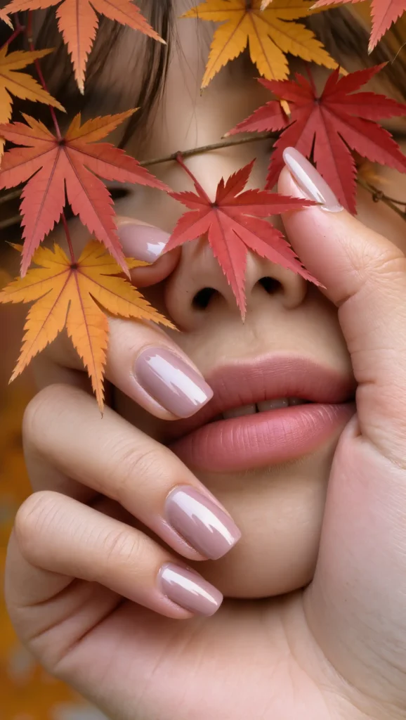 Rosy Beige Gloss Nails