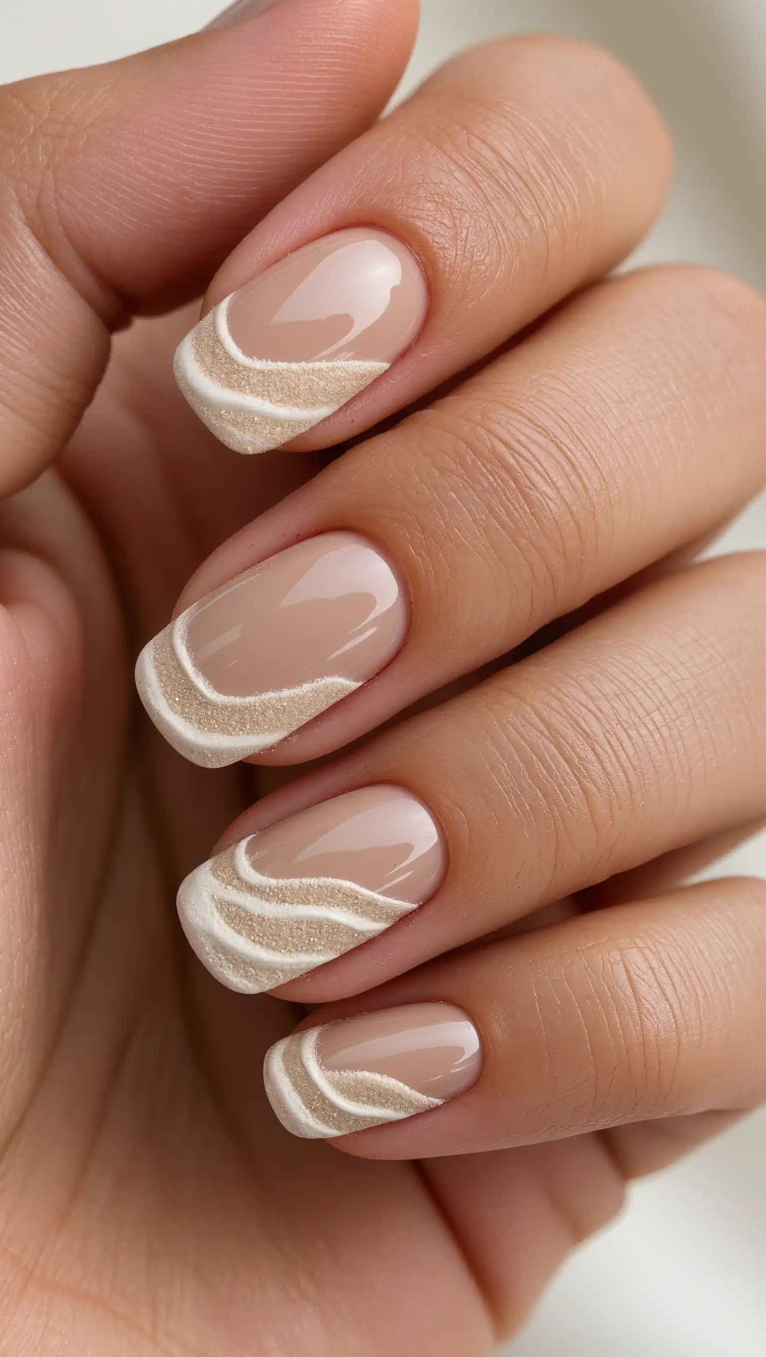 24 Summer Dip Powder Nails Ideas 2026: Manicures That Will Be Everywhere This Season 21 Sand Dune Texture Nails