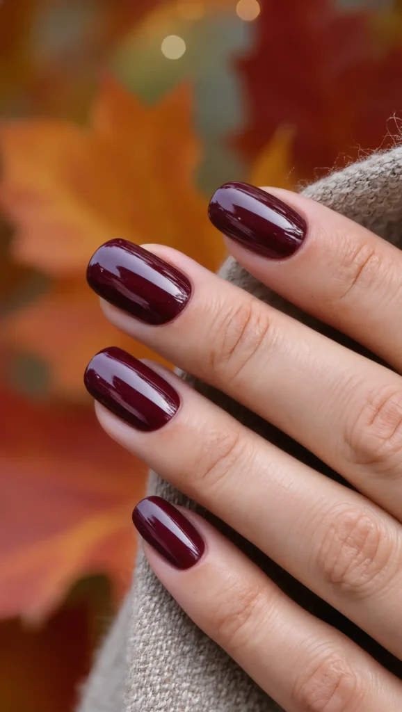 Satin Wine Nails