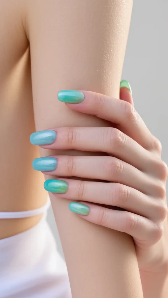 24 Summer Beach Nails Ideas for 2026 That Are Tropical, Trendy & Vacation-Ready 17 Sea Glass Nails
