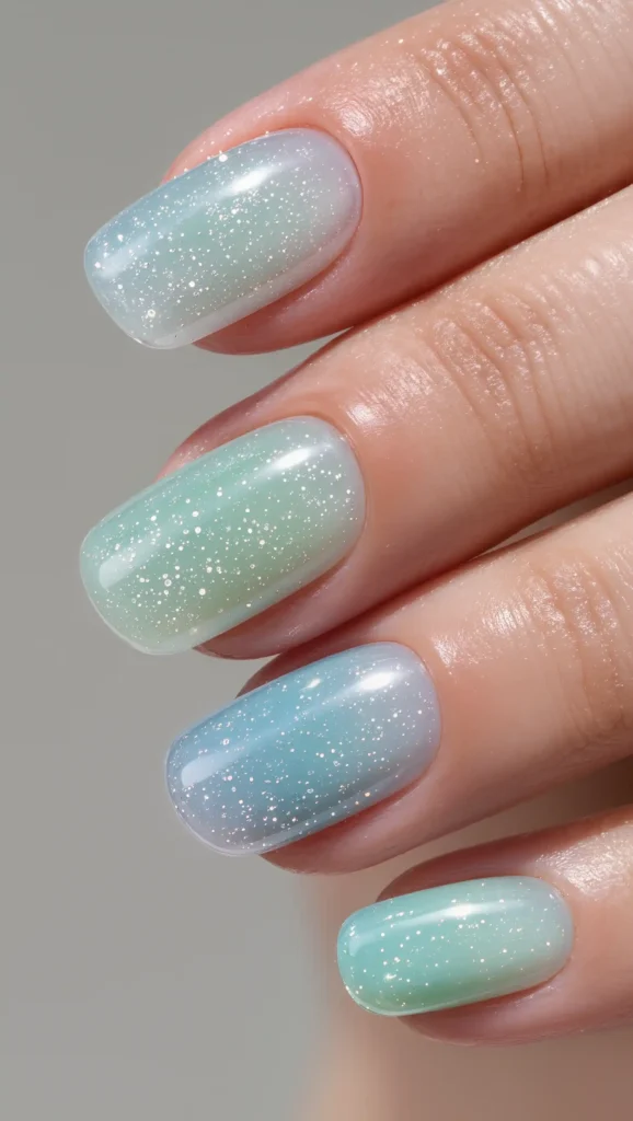 24 Ocean Nail Designs 2026 That Bring Beachy Beauty to Your Fingertips 9 Sea Glass Nails