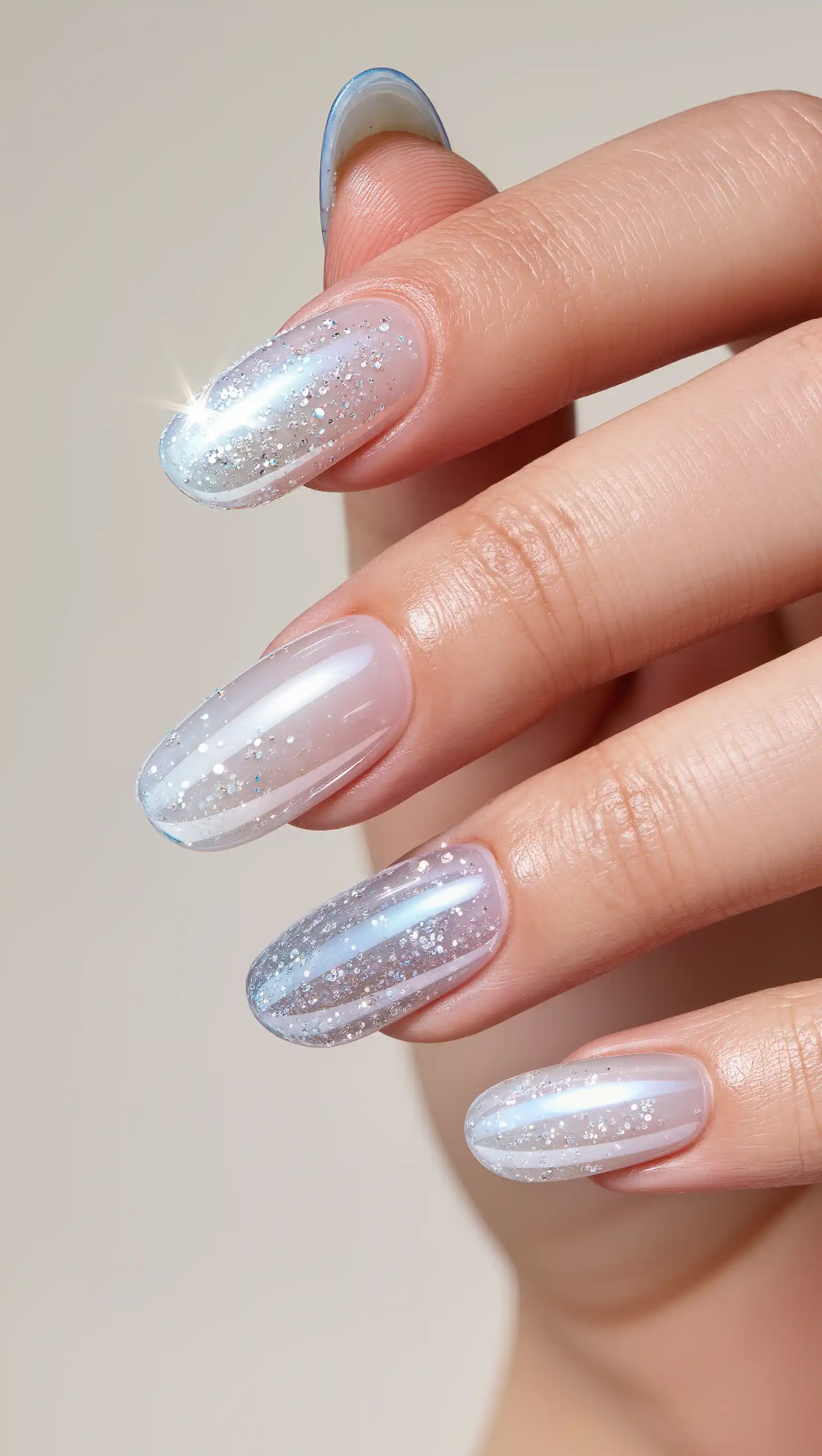 25 Summer Press-On Nail Ideas for 2026: That Instantly Elevate Your Style 21 Sea Salt Shimmer Nails