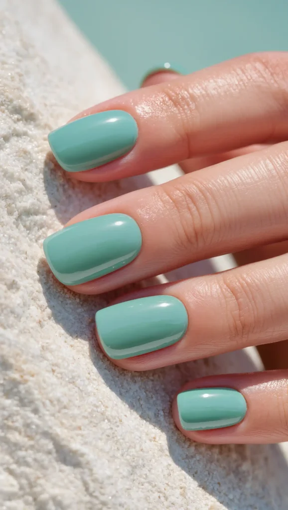 Seafoam Green Nails