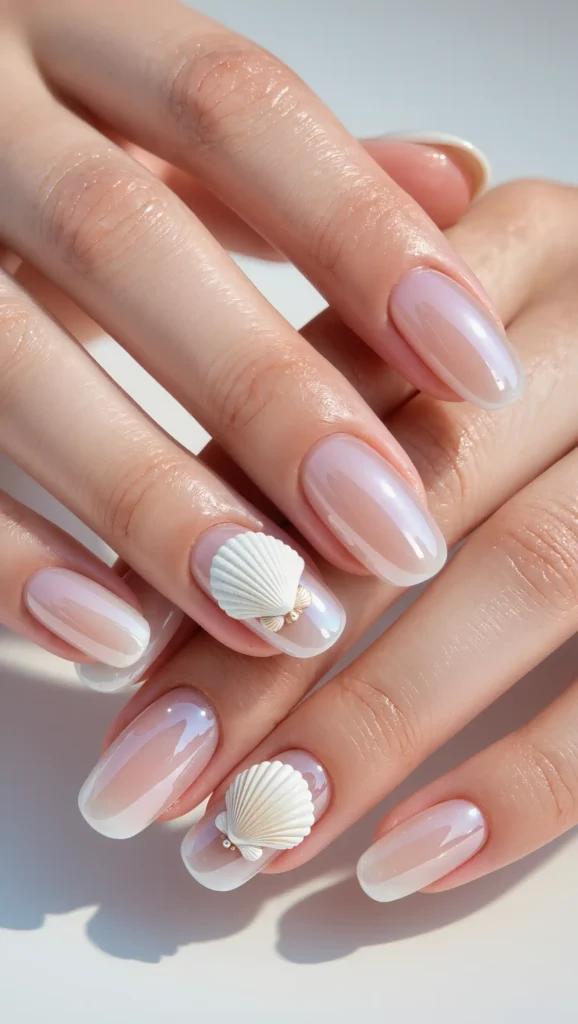 25 Summer Vacation Nail Designs for 2026 That Are Bright, Fun & Made for Getaways 7 Seashell Accent Nails