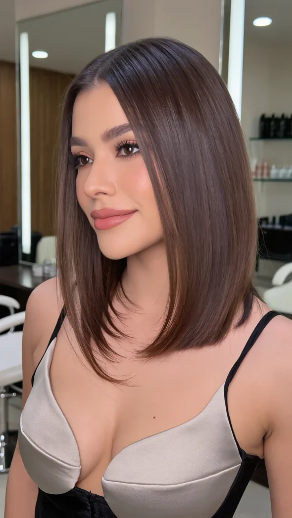 Sleek Straight Midi Hair