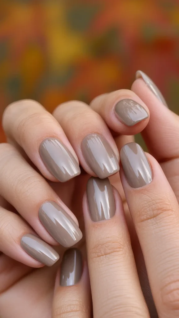 25 Neutral Fall Nails Ideas 2026: Minimalist Manicures That Go With Every Autumn Outfit 24 Smoky Beige Nails