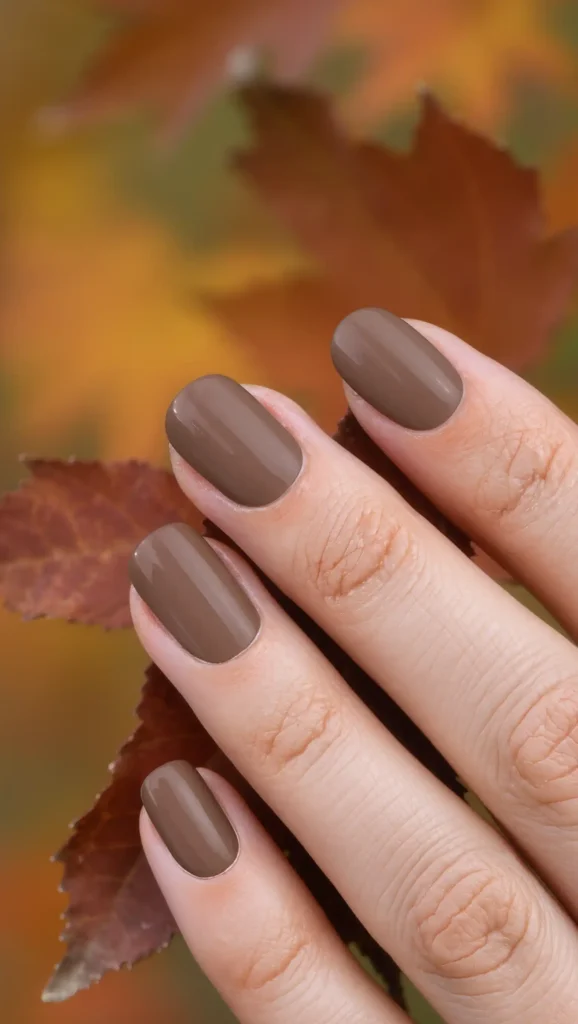 24 Fall Matte Nail Ideas 2026: Velvet-Finish Manicures That Scream Cozy Season 2 Smoky Cedar Nails