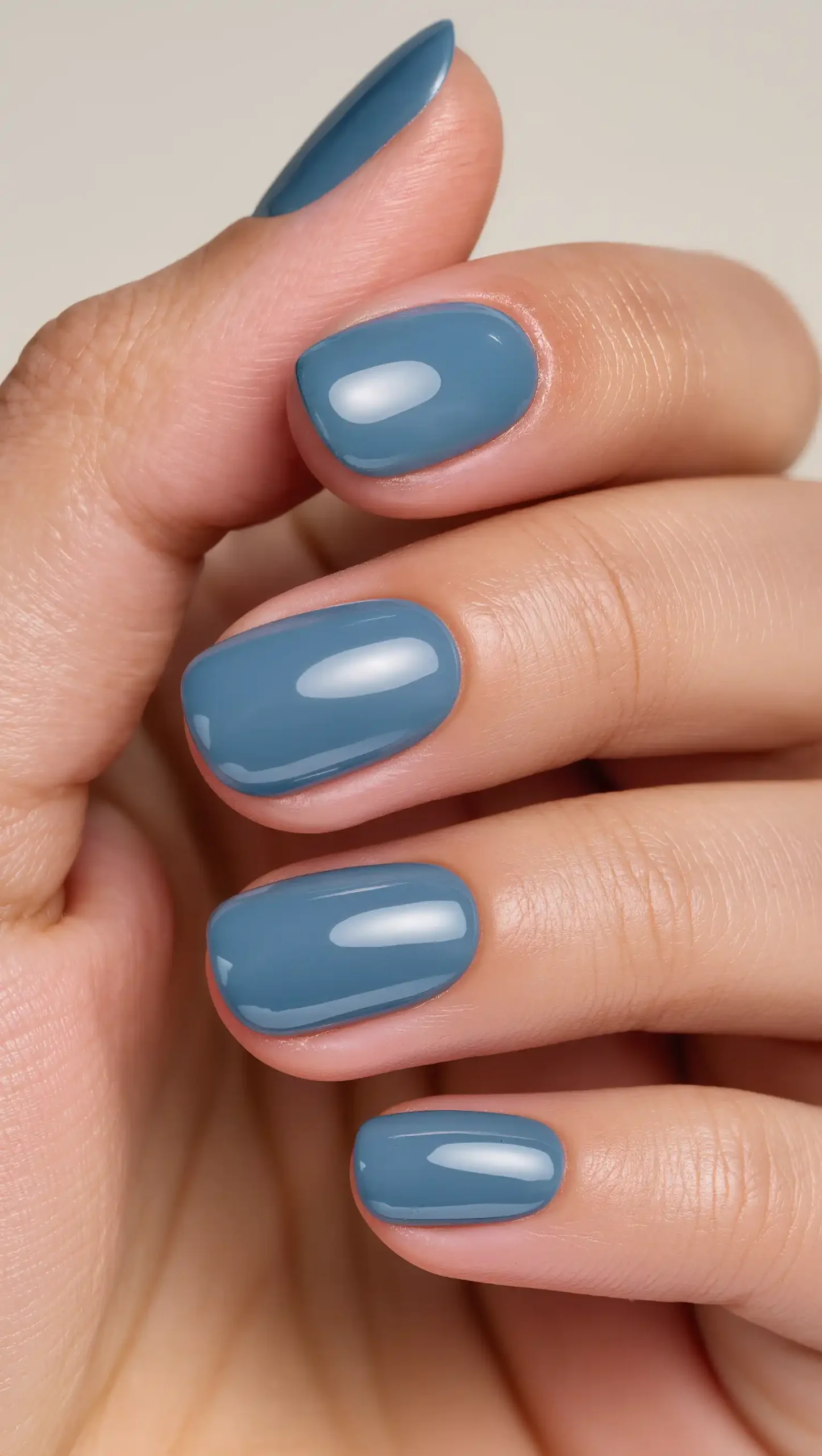 Soft Denim Dip Nails