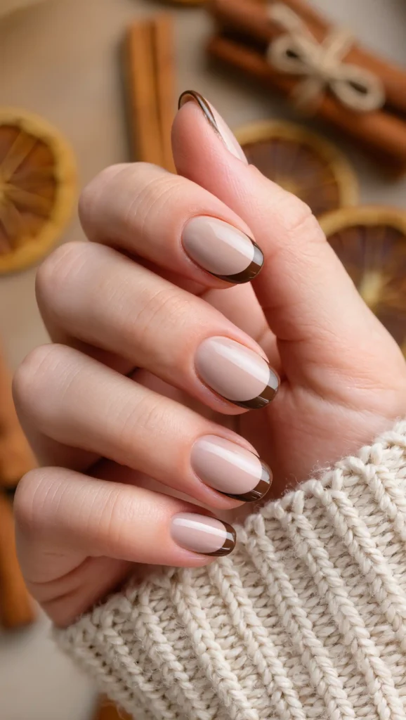 25 Neutral Fall Nails Ideas 2026: Minimalist Manicures That Go With Every Autumn Outfit 11 Soft Mocha Edges