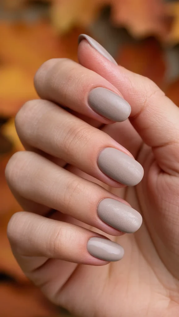 25 Neutral Fall Nails Ideas 2026: Minimalist Manicures That Go With Every Autumn Outfit 18 Soft Suede Nails