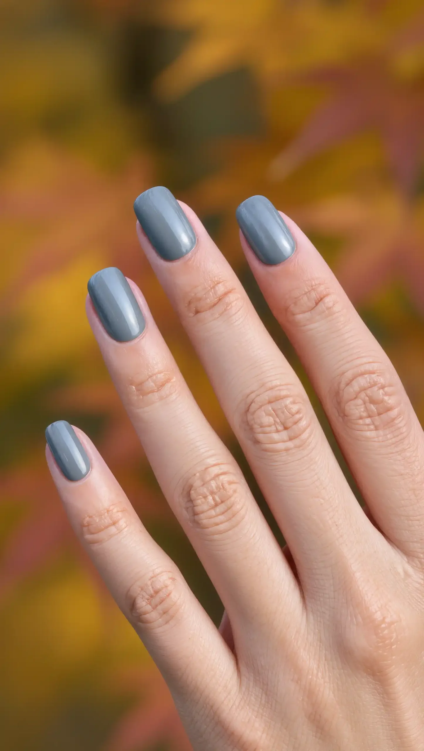 Stone Gray Matte Nails