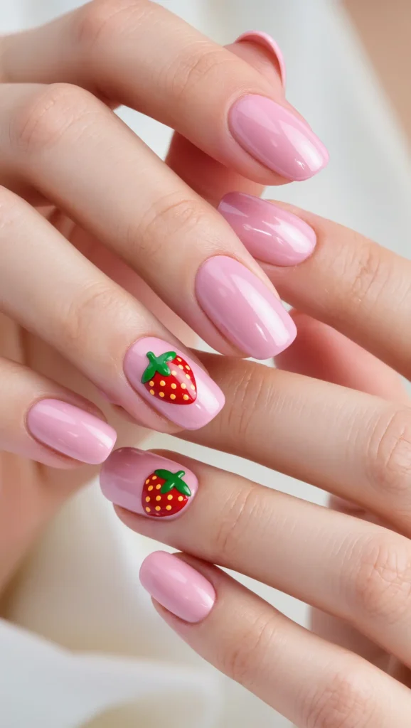 Strawberry Picnic Nails