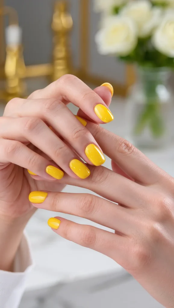 Sunny Yellow Manicure