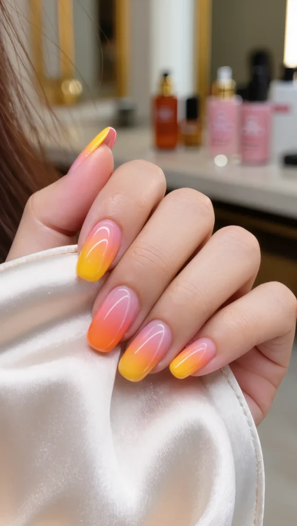 Sunset Gradient Nails
