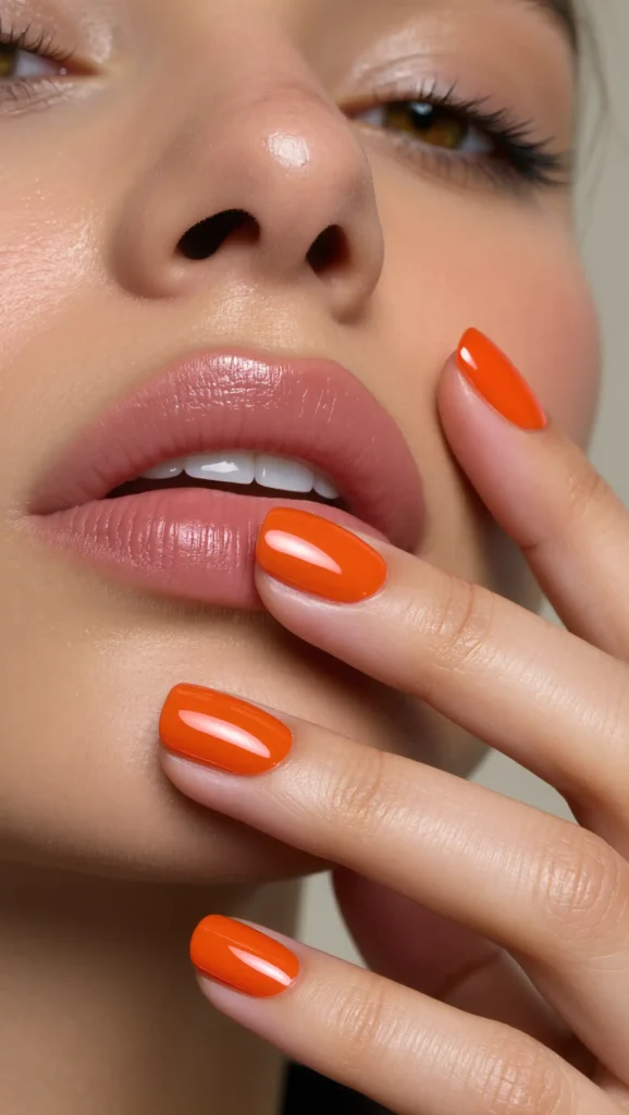 Tangerine Orange Nails