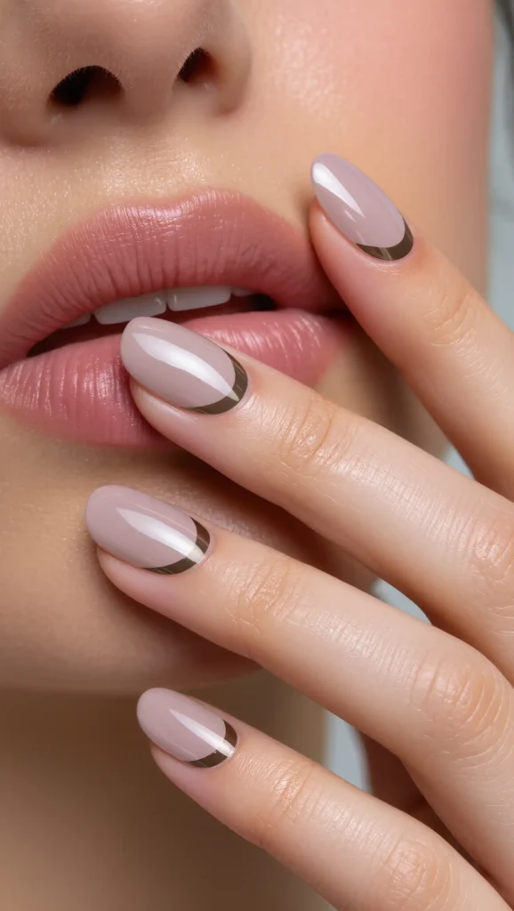 25 Neutral Fall Nails Ideas 2026: Minimalist Manicures That Go With Every Autumn Outfit 21 Taupe Crescent Nails