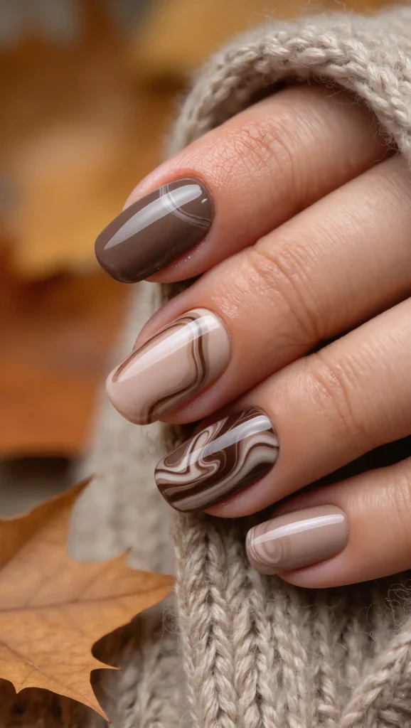 Taupe Mocha Swirls