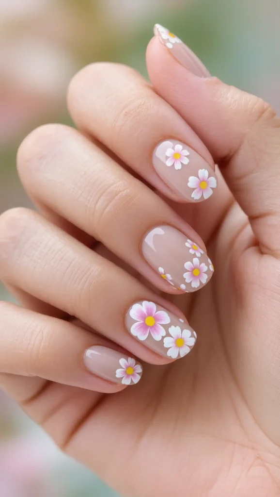 Tiny Floral Nail Art