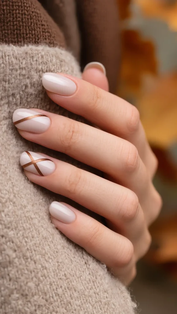 Toffee Ribbon Nails