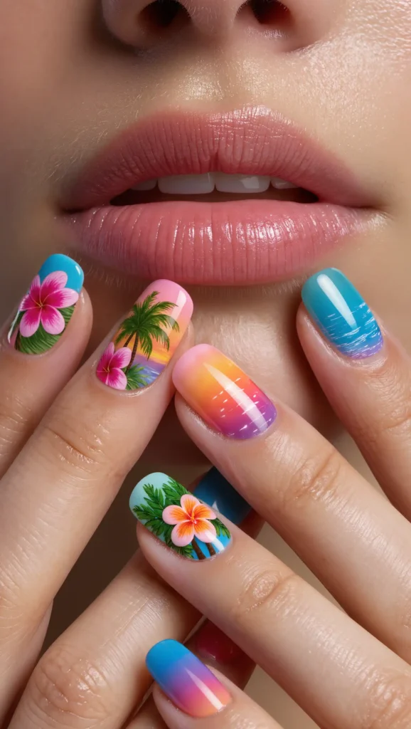 Tropical Paradise Nails