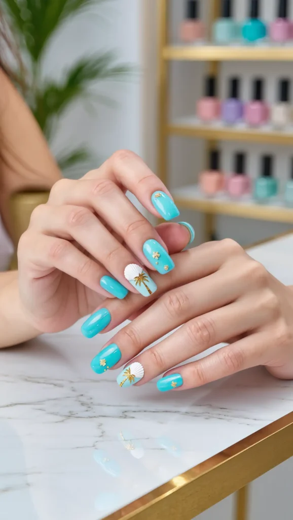 Turquoise Beach Nails