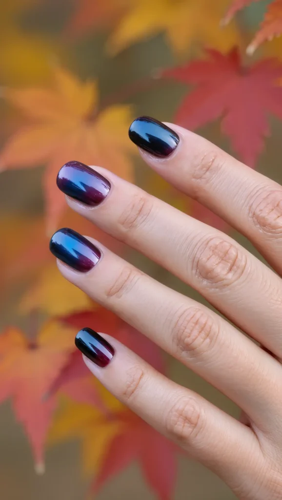 25 Fall Dark Nail Ideas 2026: Moody Manicures That Will Dominate Autumn 26 Twilight Gradient Nails