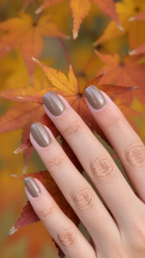 24 Fall Matte Nail Ideas 2026: Velvet-Finish Manicures That Scream Cozy Season 12 Warm Mushroom Nails