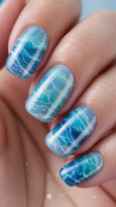 Water Ripple Nail Design