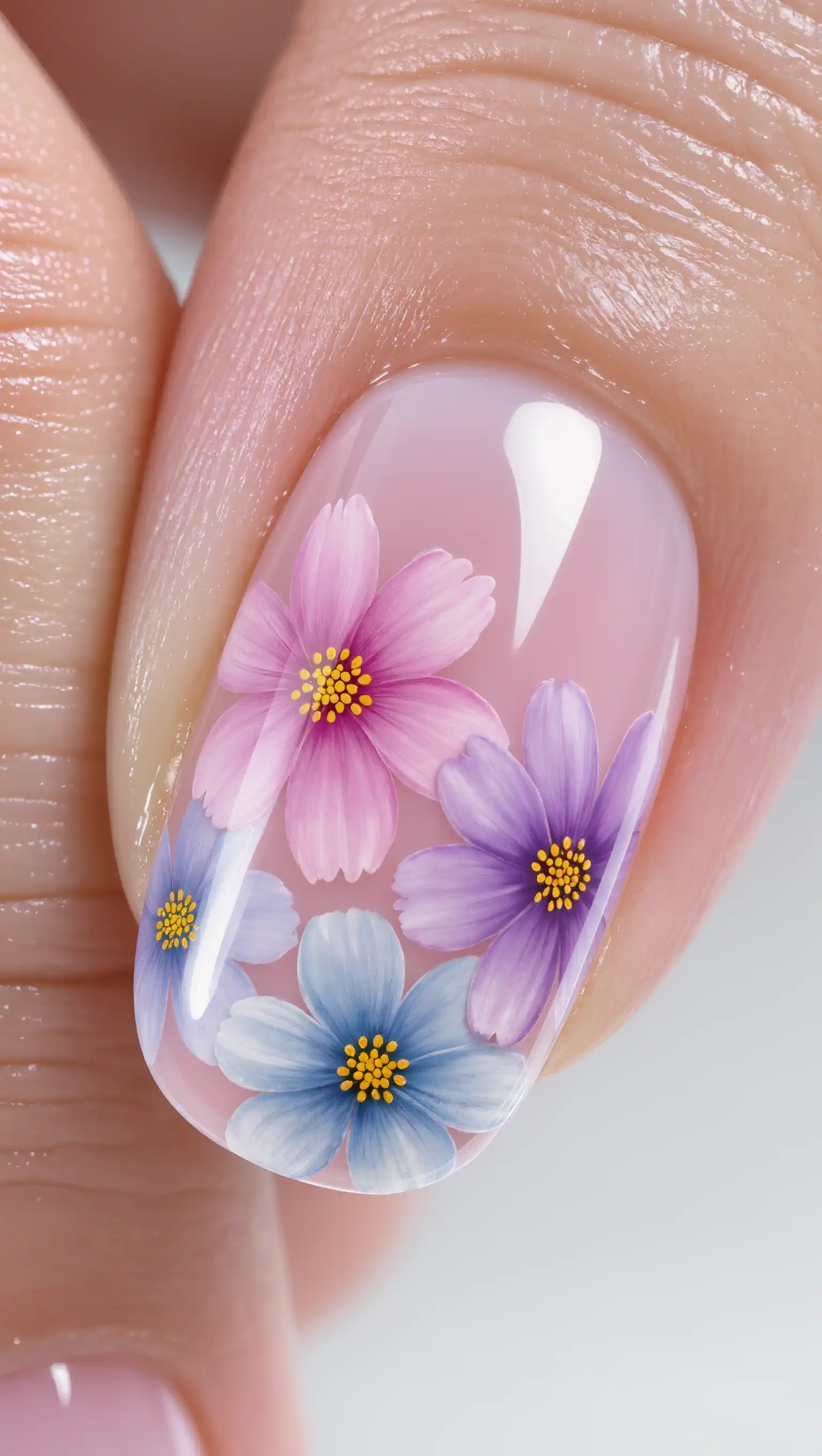 24 Summer Dip Powder Nails Ideas 2026: Manicures That Will Be Everywhere This Season 15 Watercolor Bloom Nails