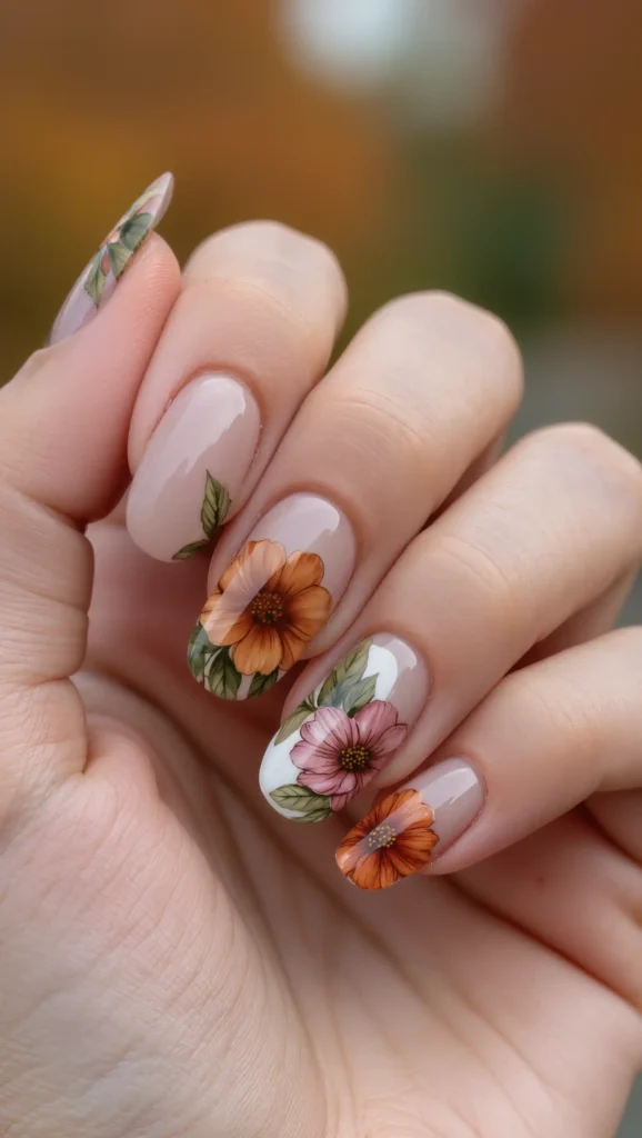 24 Fall Flower Nail Art Ideas 2026: Elegant Floral Manicures Inspired by Autumn Blooms 15 Antique Botanical Illustrations